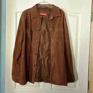 Sette Ponti Men’d XL brown/burnt orange heavyweight shirt jacket